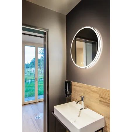 TRUKKO, applique intérieure, miroir, rond, argent, LED, 25W, 3000/4000/6500K, IP44, variable