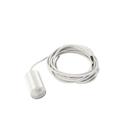 FITU, suspension intérieure, hauteur 9,1 cm, blanc, E27, 60W max, câble nu sans patère de 5m