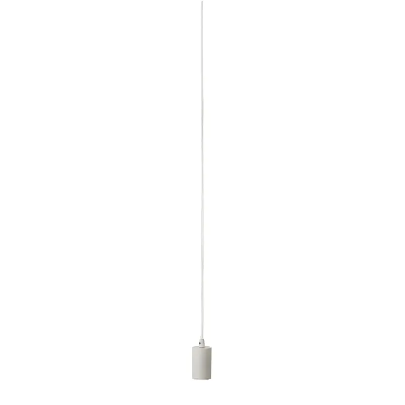 FITU, suspension intérieure, hauteur 9,1 cm, blanc, E27, 60W max, câble nu sans patère de 5m