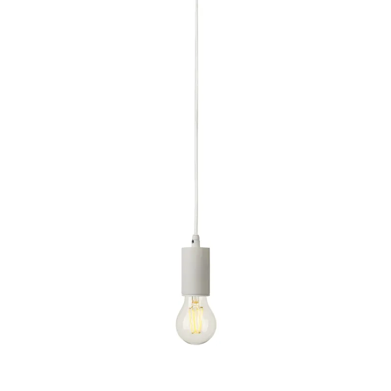 FITU, suspension intérieure, hauteur 9,1 cm, blanc, E27, 60W max, câble nu sans patère de 5m