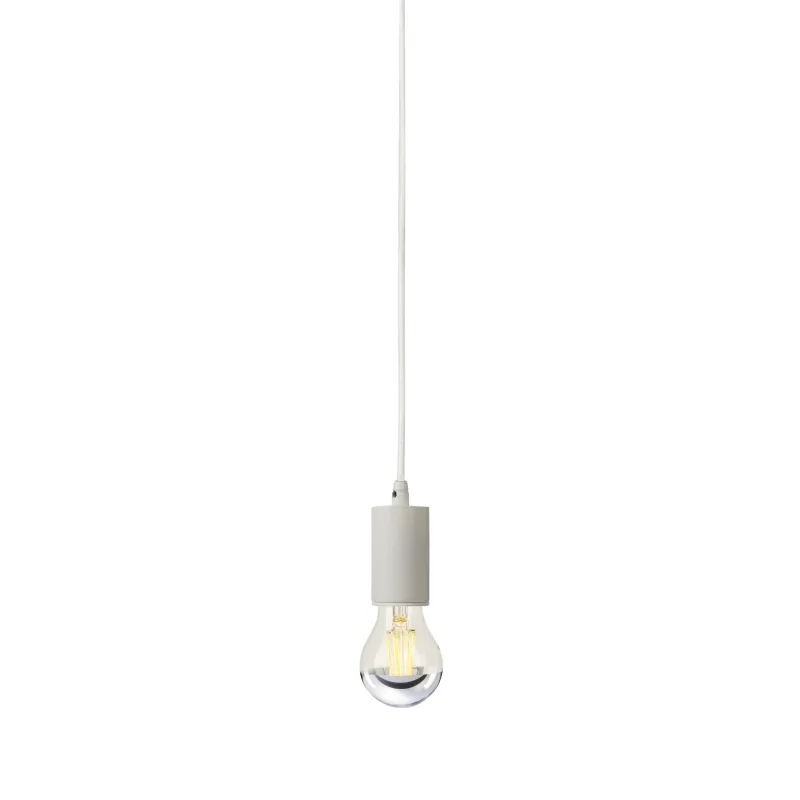 FITU, suspension intérieure, hauteur 9,1 cm, blanc, E27, 60W max, câble nu sans patère de 5m