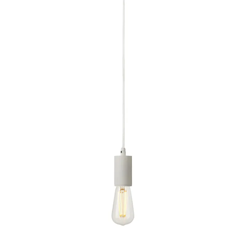FITU, suspension intérieure, hauteur 9,1 cm, blanc, E27, 60W max, câble nu sans patère de 5m