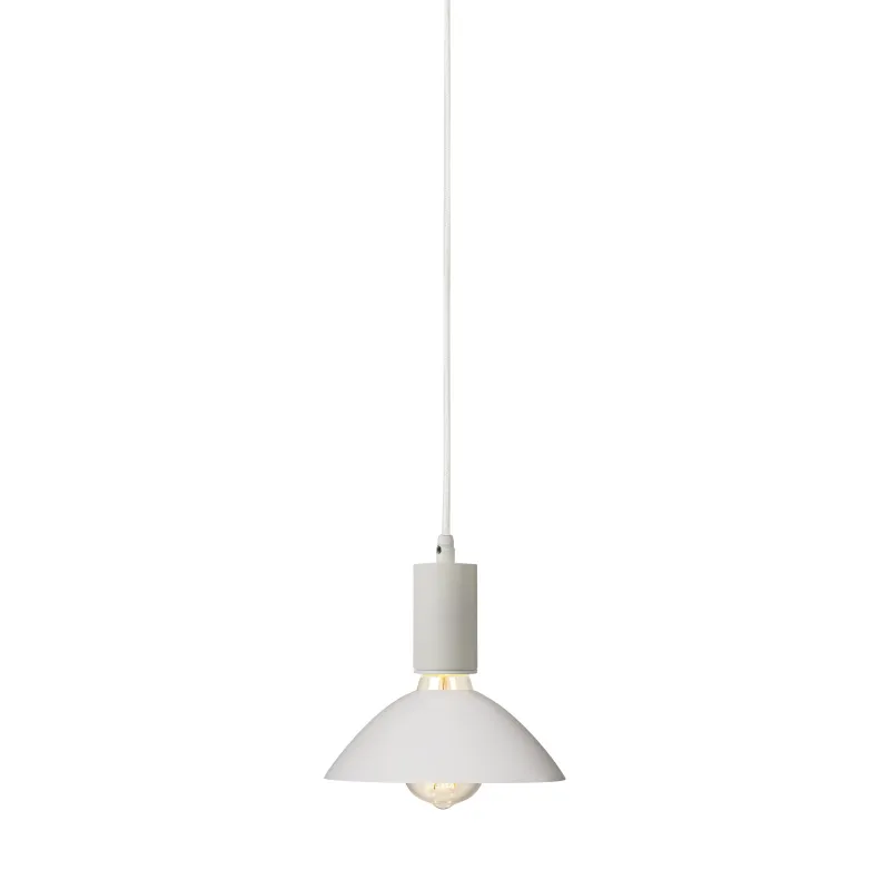 FITU, suspension intérieure, hauteur 9,1 cm, blanc, E27, 60W max, câble nu sans patère de 5m