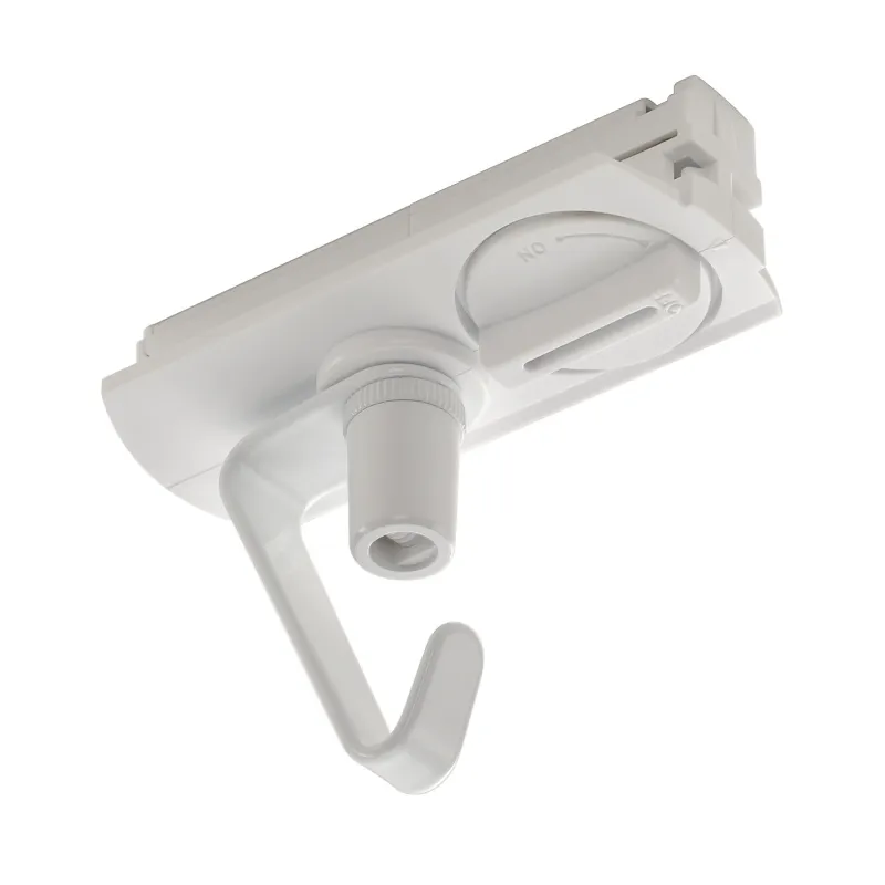 Adaptateur pour suspension, avec crochet, intérieur, pour rail 1 allumage à encastrer, blanc