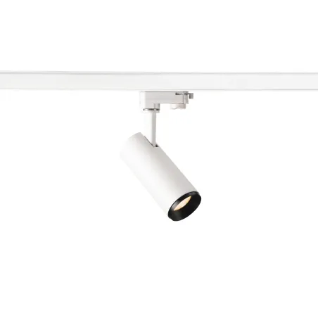 NUMINOS® S, spot pour rail 3 allumages intérieur, 24 deg , blanc/noir, LED, 11W, 2700K, variable