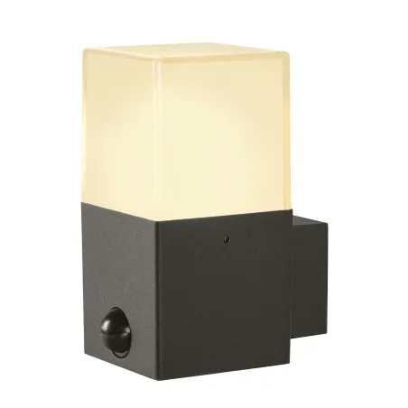 GRAFIT, applique extérieure, carré, anthracite, E27, 11W max, IP44, détecteur de mouvements