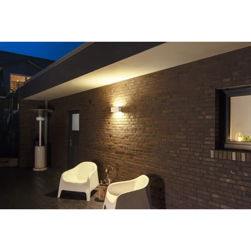 SITRA CUBE, applique extérieure, L, up/down, blanc, LED, 24W, 3000K/4000K, IP44, CCT Switch