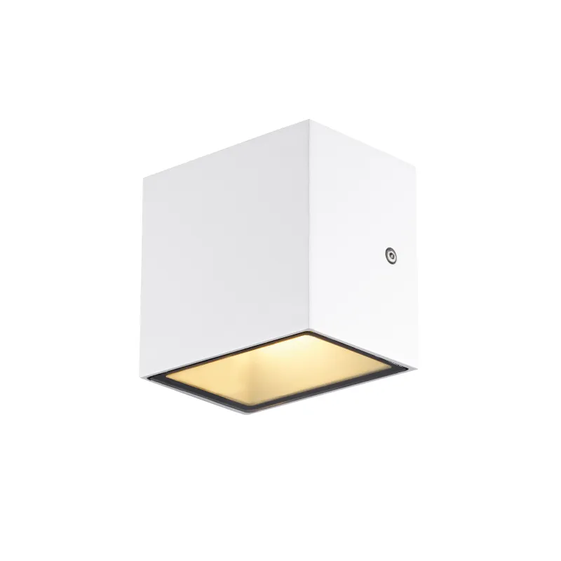 SITRA CUBE, applique extérieure, S, simple, blanc, LED, 6,2W, 3000K/4000K, IP44, CCT Switch