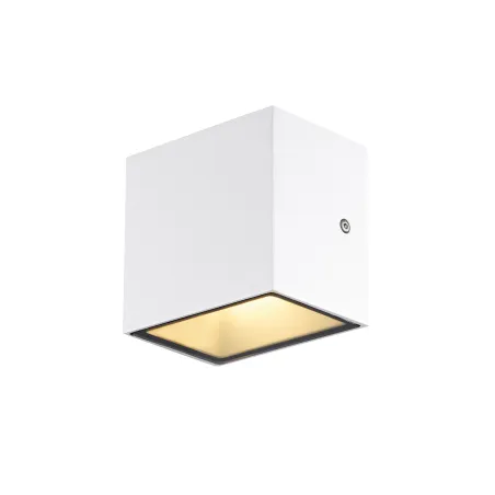 SITRA CUBE, applique extérieure, S, simple, blanc, LED, 6,2W, 3000K/4000K, IP44, CCT Switch