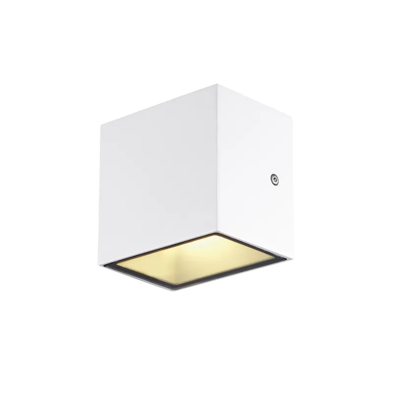 SITRA CUBE, applique extérieure, S, simple, blanc, LED, 6,2W, 3000K/4000K, IP44, CCT Switch