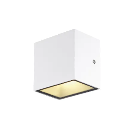 SITRA CUBE, applique extérieure, S, simple, blanc, LED, 6,2W, 3000K/4000K, IP44, CCT Switch