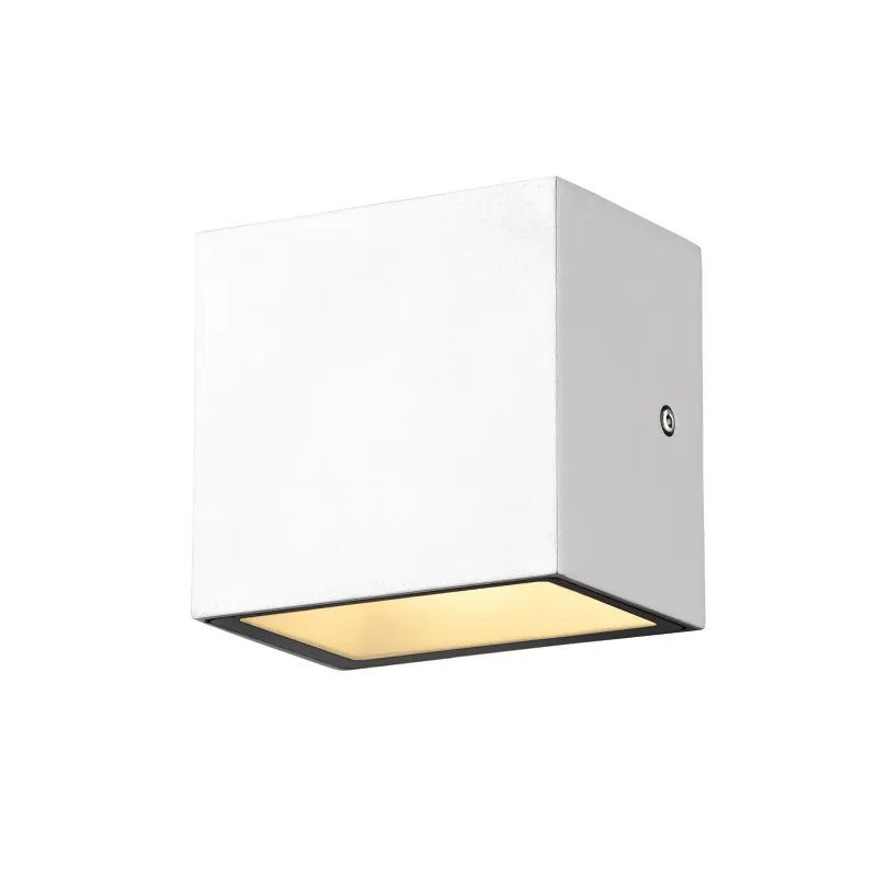 SITRA CUBE, applique extérieure, S, simple, blanc, LED, 6,2W, 3000K/4000K, IP44, CCT Switch