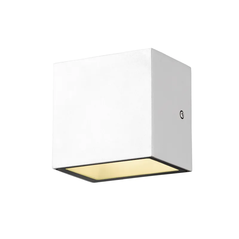 SITRA CUBE, applique extérieure, S, simple, blanc, LED, 6,2W, 3000K/4000K, IP44, CCT Switch