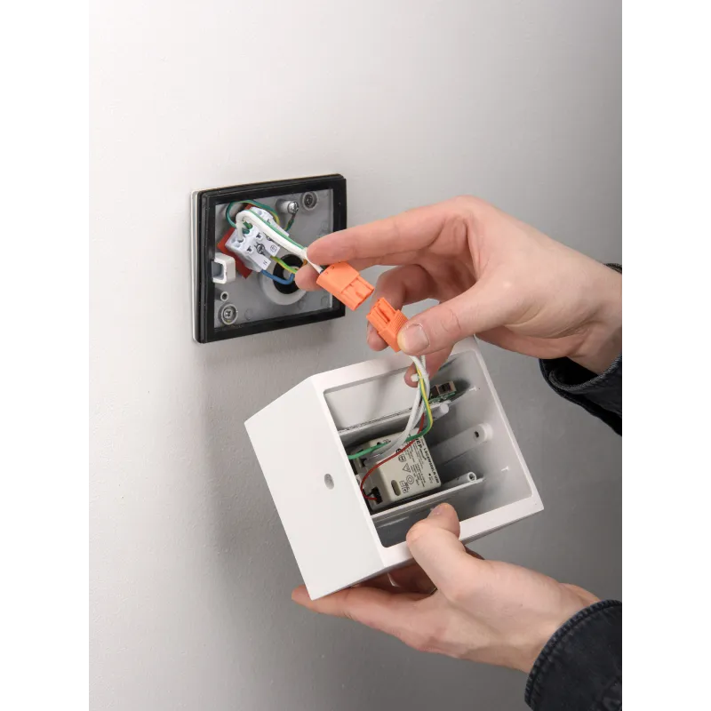 SITRA CUBE, applique extérieure, S, simple, blanc, LED, 6,2W, 3000K/4000K, IP44, CCT Switch