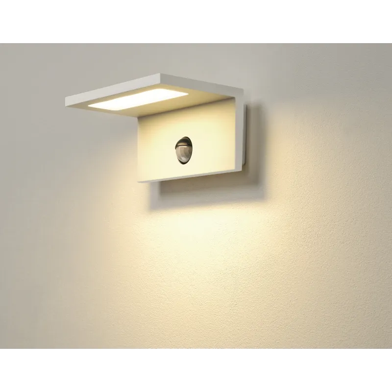 ANGOLUX SENSOR, applique extérieure, blanc, LED, 9,8W, 3000K, IP44, détecteur de mouvements