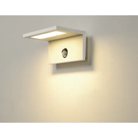 ANGOLUX SENSOR, applique extérieure, blanc, LED, 9,8W, 3000K, IP44, détecteur de mouvements