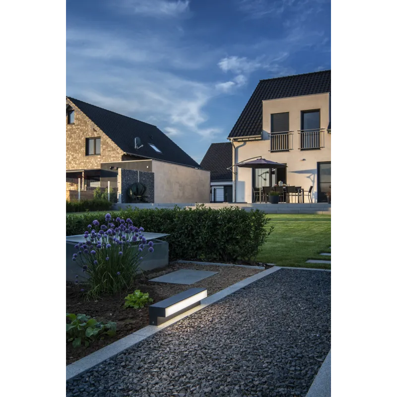 L-LINE OUT 60, borne extérieure, anthracite, LED, 11,5W, 3000/4000K, IP65, interrupteur CCT