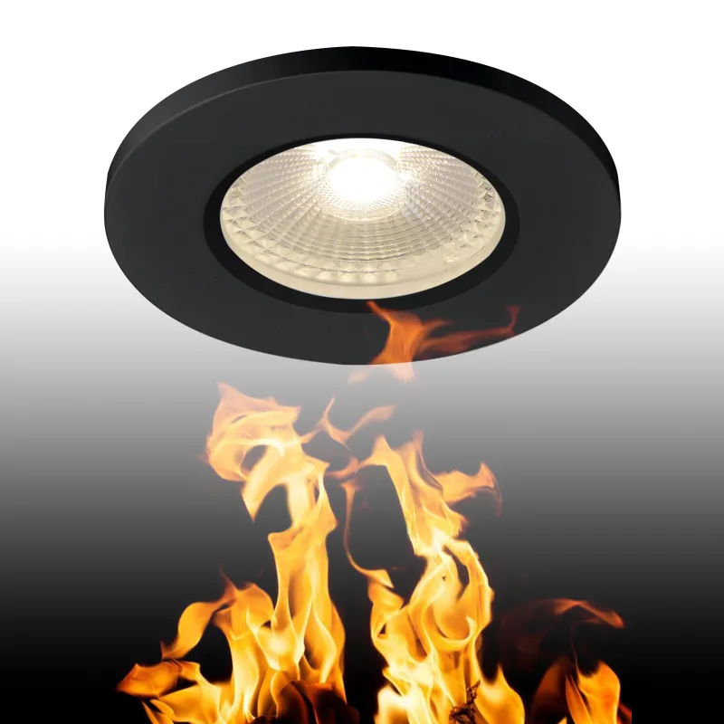 KAMUELA ECO, encastré de plafond intérieur, noir, LED, 6,5W, 3000K, IP65, RT 2012, variable