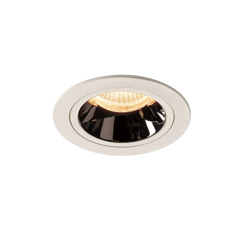 NUMINOS® M, encastré de plafond intérieur, 20 deg , blanc/chrome, LED, 17,55W, 2700K, IP20/IP44