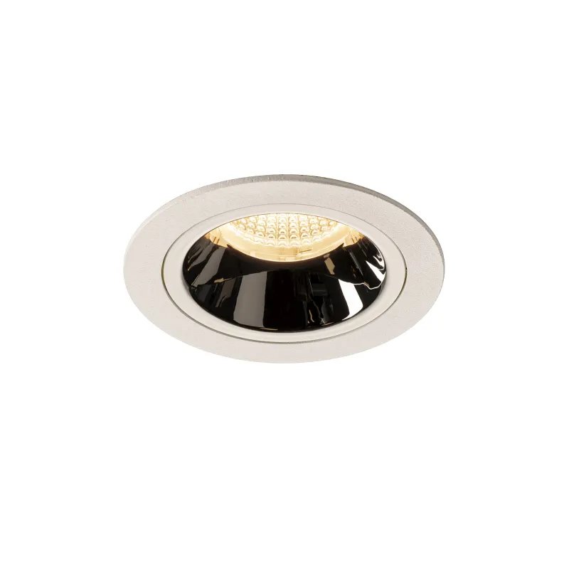 NUMINOS® M, encastré de plafond intérieur, 55 deg , blanc/chrome, LED, 17,55W, 3000K, IP20/IP44