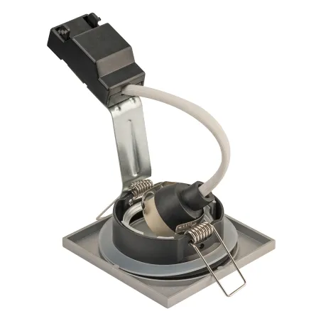 DOLIX OUT, encastré de plafond intérieur/extérieur, carré, gris, GU10/QPAR51, 50W max, IP65