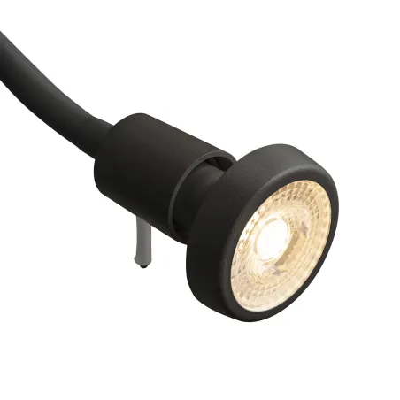 DIO FLEX PLATE, applique intérieure, liseuse, noir, GU10/QPAR51, 50W max, avec interrupteur