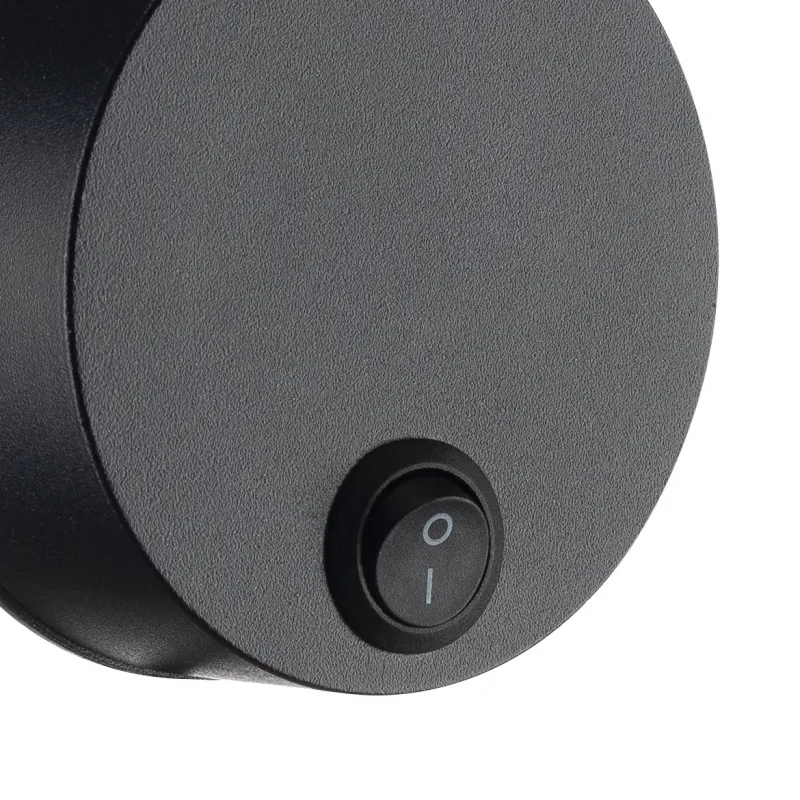 DIO FLEX PLATE, applique intérieure, liseuse, noir, GU10/QPAR51, 50W max, avec interrupteur