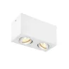TRILEDO, plafonnier intérieur, double, rectangulaire, blanc, GU10/LED GU10 51mm, 2x 10W max