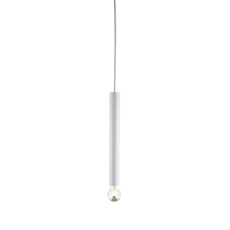FITU, suspension intérieure, hauteur 40 cm, blanc, E27, 60W max, câble nu sans patère de 5m