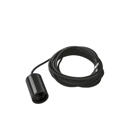 FITU, suspension intérieure, hauteur 9,1 cm, noir, E27, 60W max, câble nu sans patère de 5m