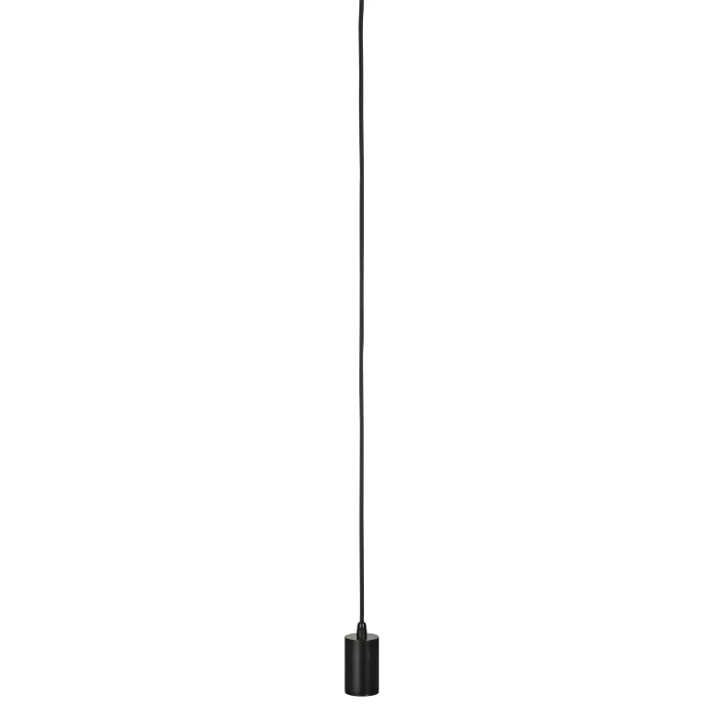 FITU, suspension intérieure, hauteur 9,1 cm, noir, E27, 60W max, câble nu sans patère de 5m
