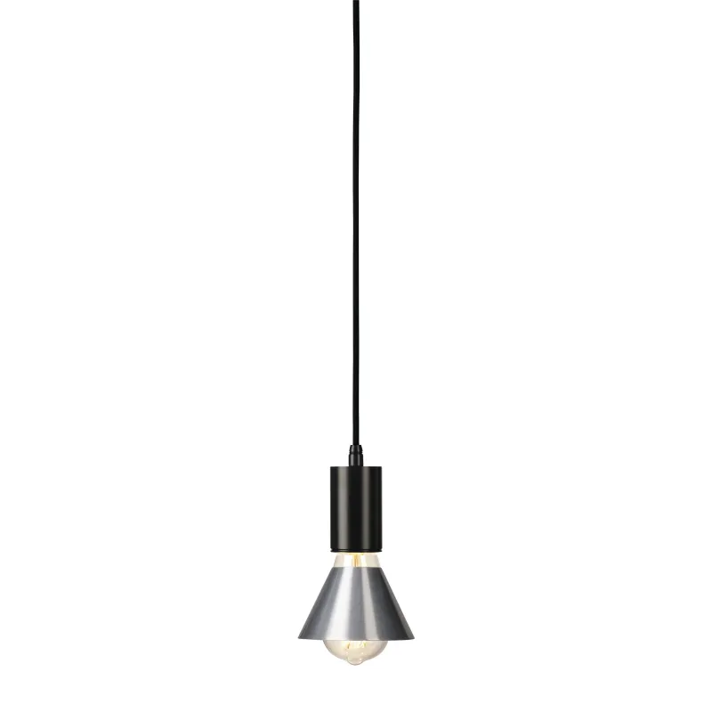 FITU, suspension intérieure, hauteur 9,1 cm, noir, E27, 60W max, câble nu sans patère de 5m