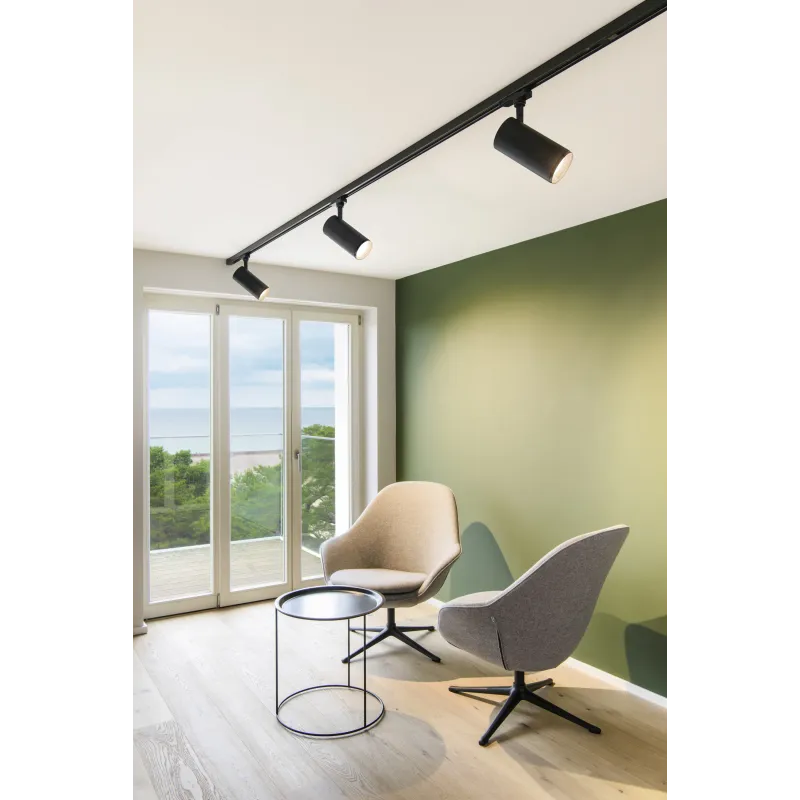 NUMINOS® L, spot pour rail 3 allumages intérieur, 36 deg , noir, LED, 28W, 3000K, variable Dali