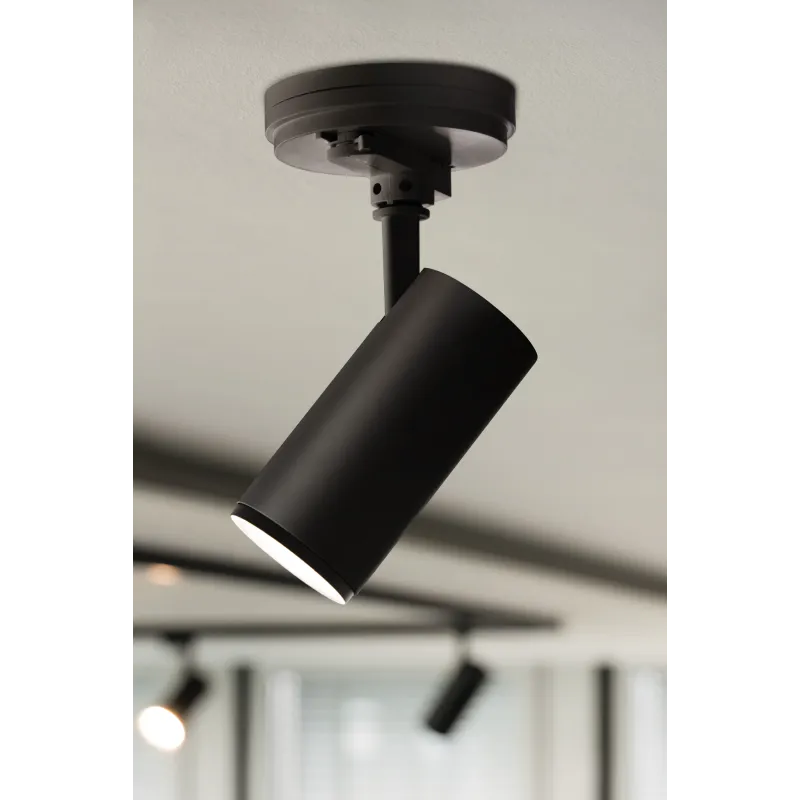 NUMINOS® M, spot pour rail 3 allumages intérieur, 60 deg , noir, LED, 20W, 3000K, variable Dali
