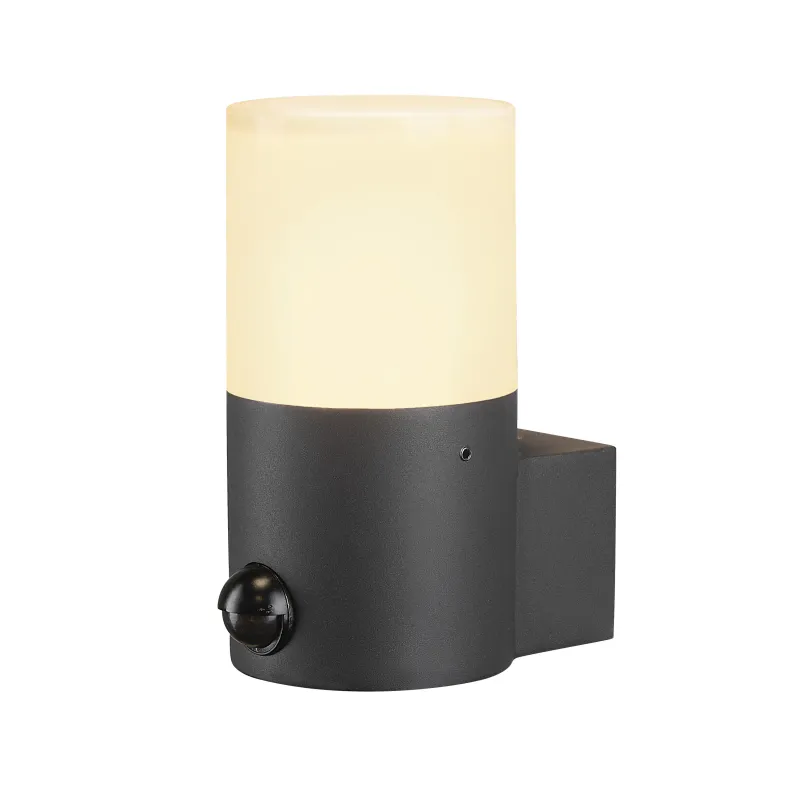GRAFIT, applique extérieure, rond, anthracite, E27, 11W max, IP44, détecteur de mouvements
