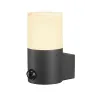GRAFIT, applique extérieure, rond, anthracite, E27, 11W max, IP44, détecteur de mouvements