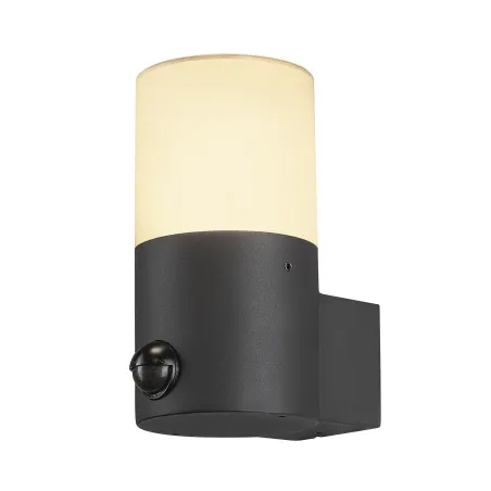 GRAFIT, applique extérieure, rond, anthracite, E27, 11W max, IP44, détecteur de mouvements