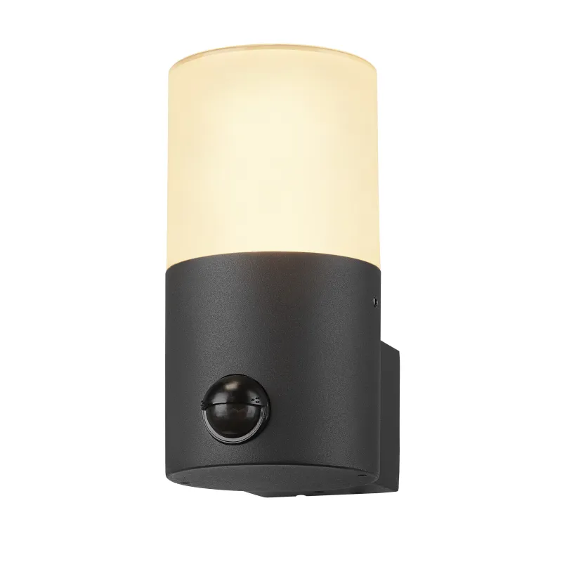 GRAFIT, applique extérieure, rond, anthracite, E27, 11W max, IP44, détecteur de mouvements