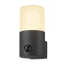 GRAFIT, applique extérieure, rond, anthracite, E27, 11W max, IP44, détecteur de mouvements
