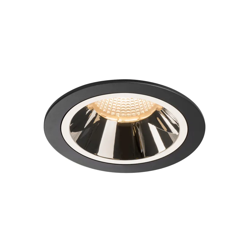 NUMINOS® L, encastré de plafond intérieur, 55 deg , noir/chrome, LED, 25,41W, 2700K, IP20/IP44