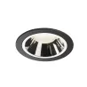 NUMINOS® L, encastré de plafond intérieur, 55 deg , noir/chrome, LED, 25,41W, 4000K, IP20/IP44