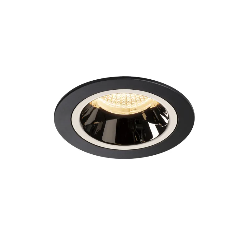 NUMINOS® M, encastré de plafond intérieur, 20 deg , noir/chrome, LED, 17,55W, 3000K, IP20/IP44