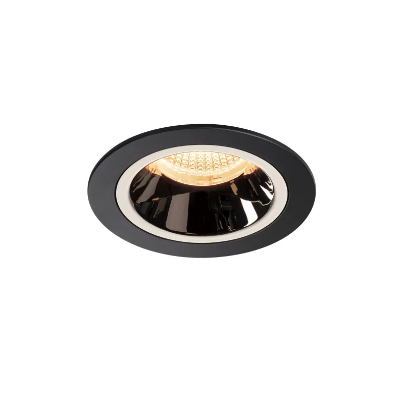 NUMINOS® M, encastré de plafond intérieur, 40 deg , noir/chrome, LED, 17,55W, 2700K, IP20/IP44