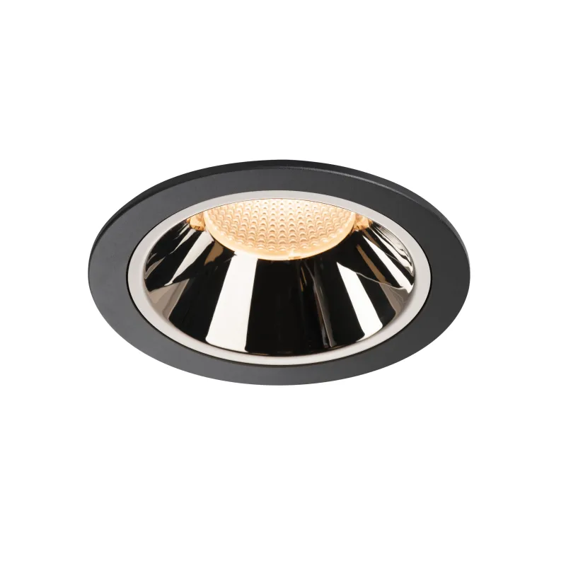 NUMINOS® XL, encastré de plafond intérieur, 55 deg , noir/chrome, LED, 37,4W, 2700K, IP20/IP44