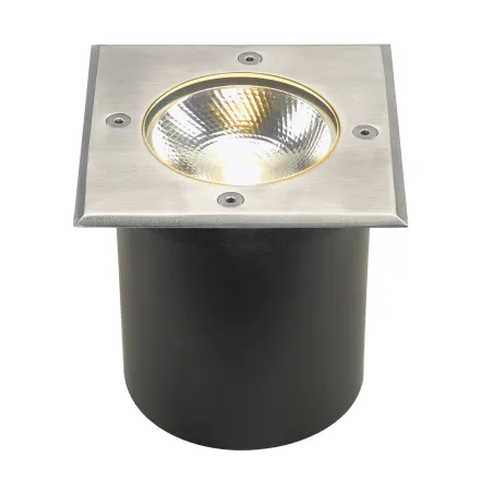ROCCI, encastré de sol extérieur, carré, inox, LED, 8,6W, 3000K, IP67, collerette inox 316