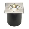 ROCCI, encastré de sol extérieur, carré, inox, LED, 8,6W, 3000K, IP67, collerette inox 316
