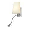 COUPA FLEX, applique intérieure, liseuse, chrome/blanc, G9/QT14, 42W max, LED, 3,4W, 3000K