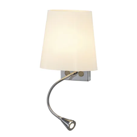 COUPA FLEX, applique intérieure, liseuse, chrome/blanc, G9/QT14, 42W max, LED, 3,4W, 3000K