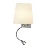 COUPA FLEX, applique intérieure, liseuse, chrome/blanc, G9/QT14, 42W max, LED, 3,4W, 3000K