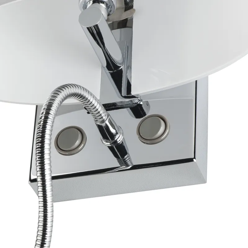 COUPA FLEX, applique intérieure, liseuse, chrome/blanc, G9/QT14, 42W max, LED, 3,4W, 3000K